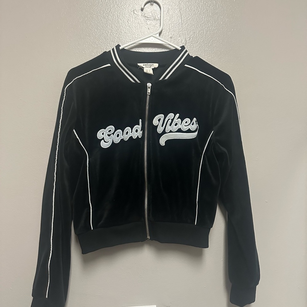 Refuge Black Jacket with White Accents